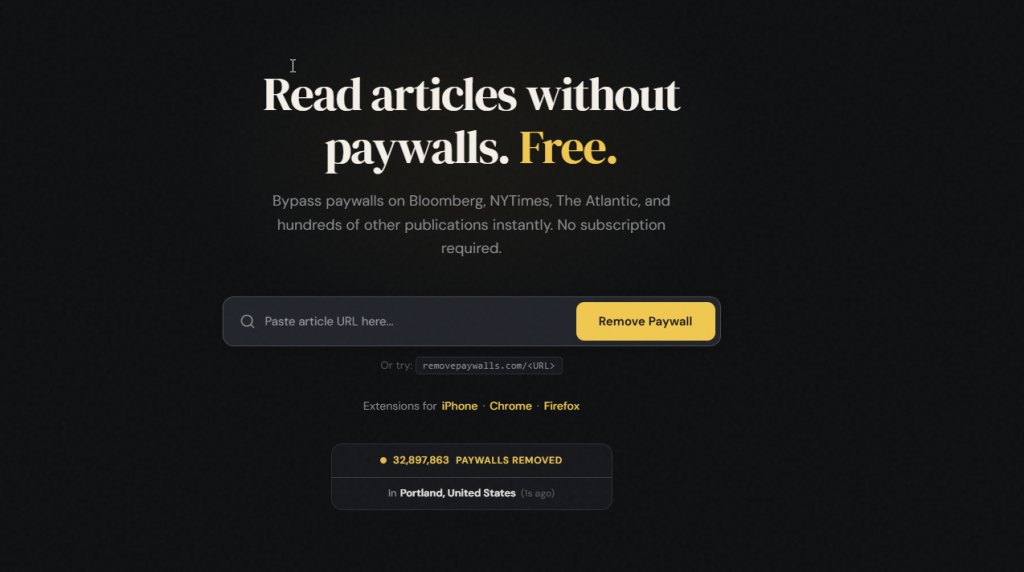 How to Read Articles for Free: RemovePaywalls.com Guide
