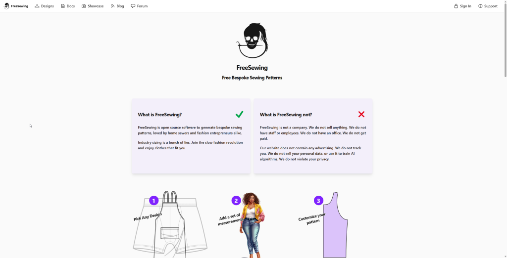 FreeSewing.eu Review: Made-to-Measure Patterns At no Cost